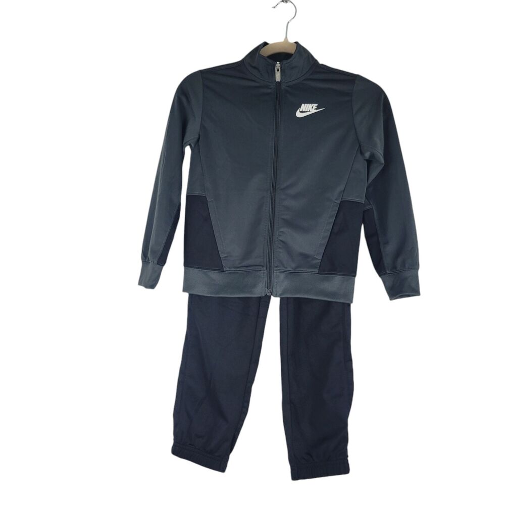 Nike Boys Therma Full-Zip Fleece Hoodie Jogger Fleece Set 6-7 yrs Anthracite NWT